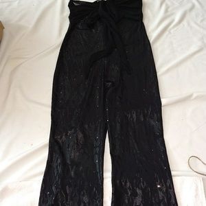 Strapless black jumpsuit